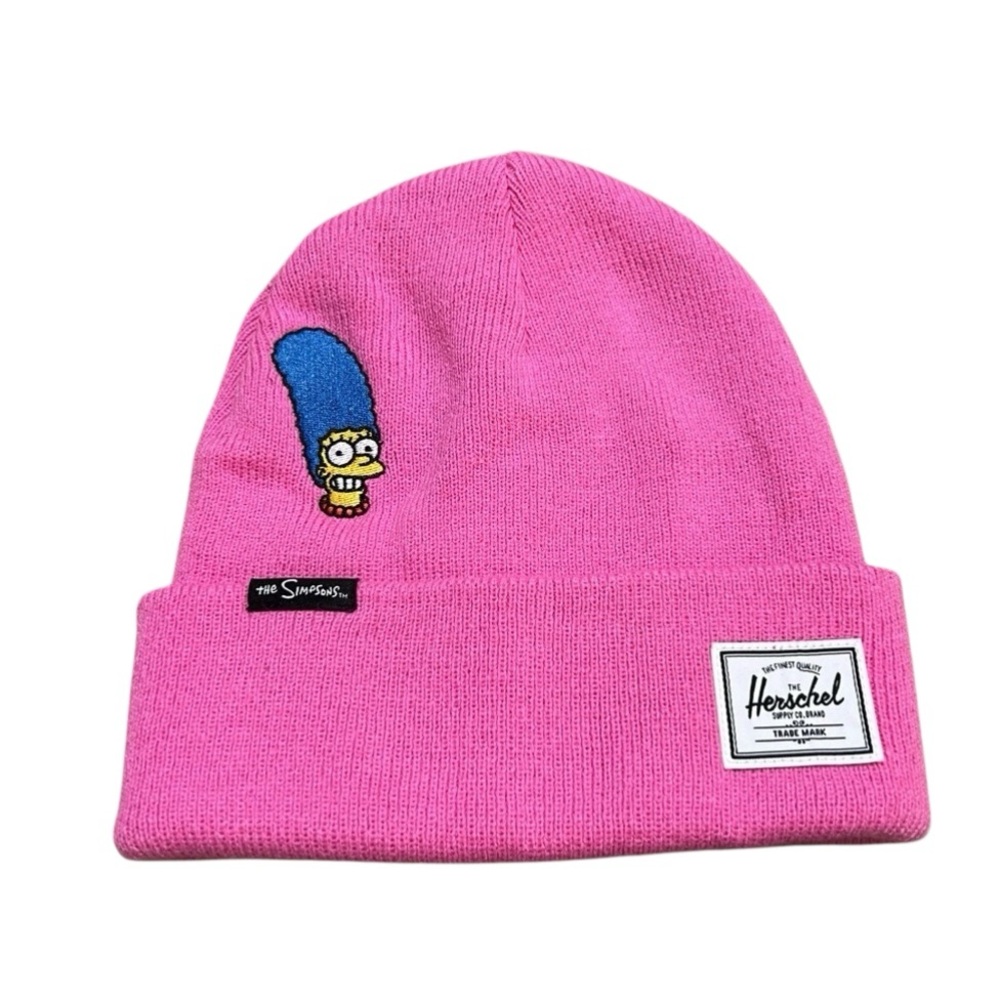 ❗️NWOT❗️HERSCHEL x THE SIMPSONS MARGE SIMPSON PINK KNIT BEANIE HAT NEW  DD
